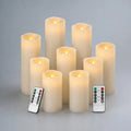 LED-Paraffinkerze ohne Flamme, 9er-Pack × 8 | Desfino
