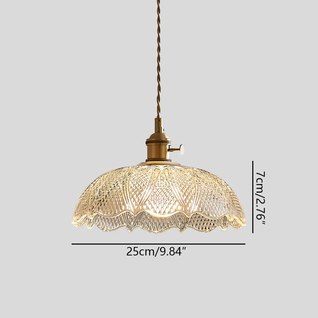 Isabel Glass Pendant Light for Kitchen Island | Desfino