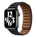 Kerrin magnetisk rem i skinn med lenkedesign: Apple Watch SE, serie 1–10 og Ultra - Desfino