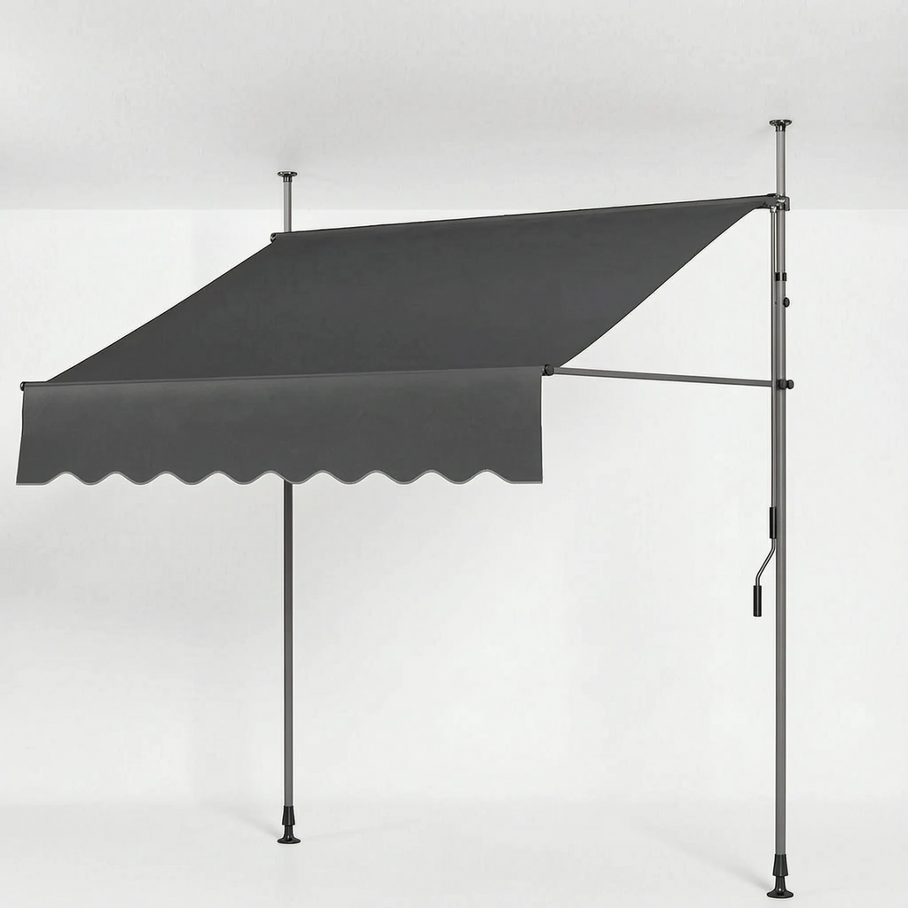 Terrania Manual Retractable Awning — No-Drill Patio Shade | Desfino