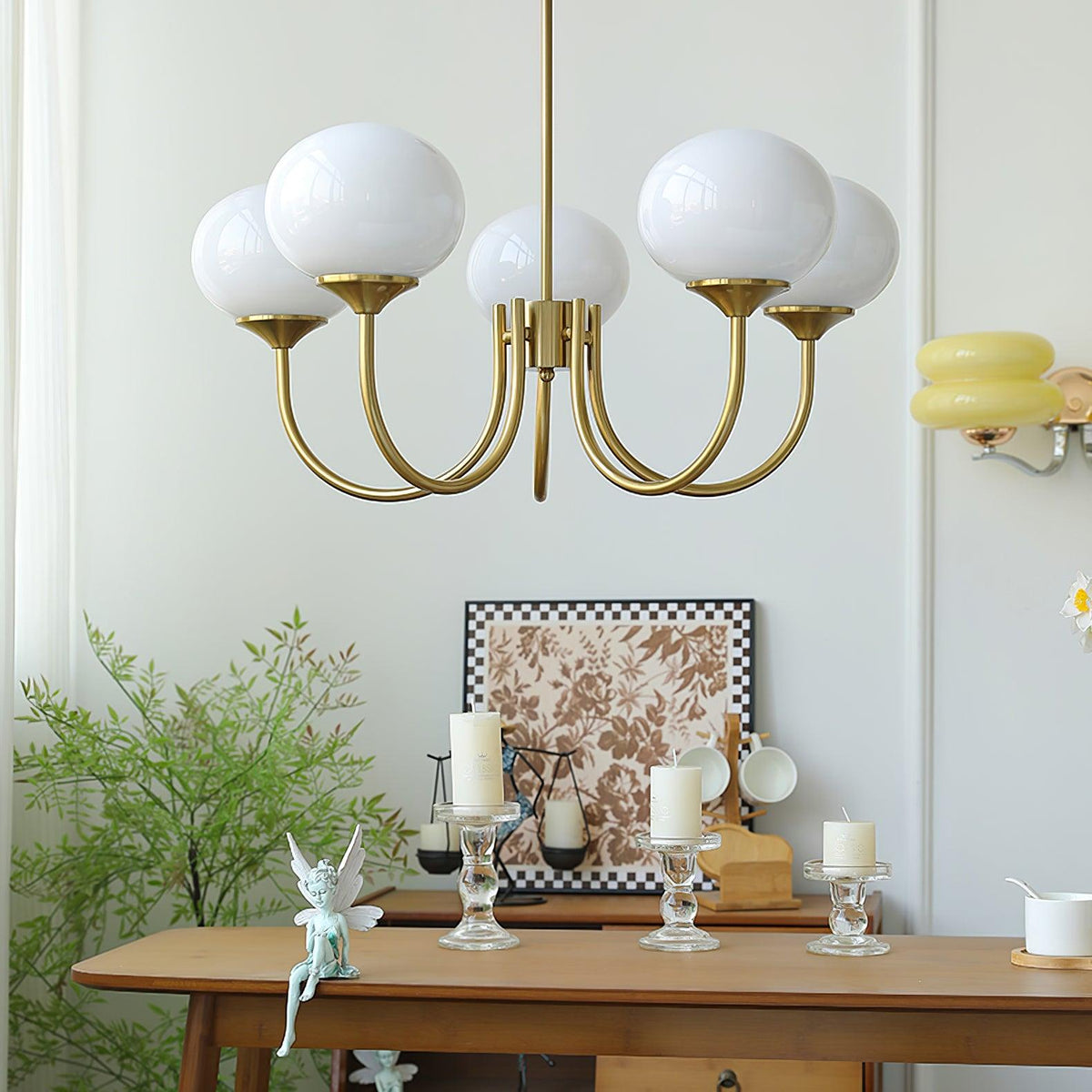 LED lustr Aurene ve tvaru marshmallow — zlaté a růžové odstíny - Desfino
