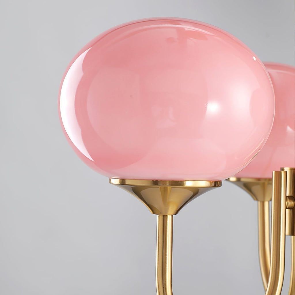 LED lustr Aurene ve tvaru marshmallow — zlaté a růžové odstíny - Desfino