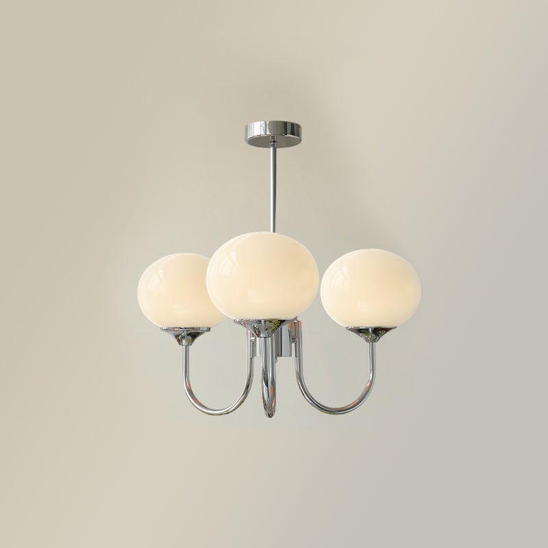 Lustre LED Aurene en forme de guimauve — abat-jour dorés et roses - Desfino