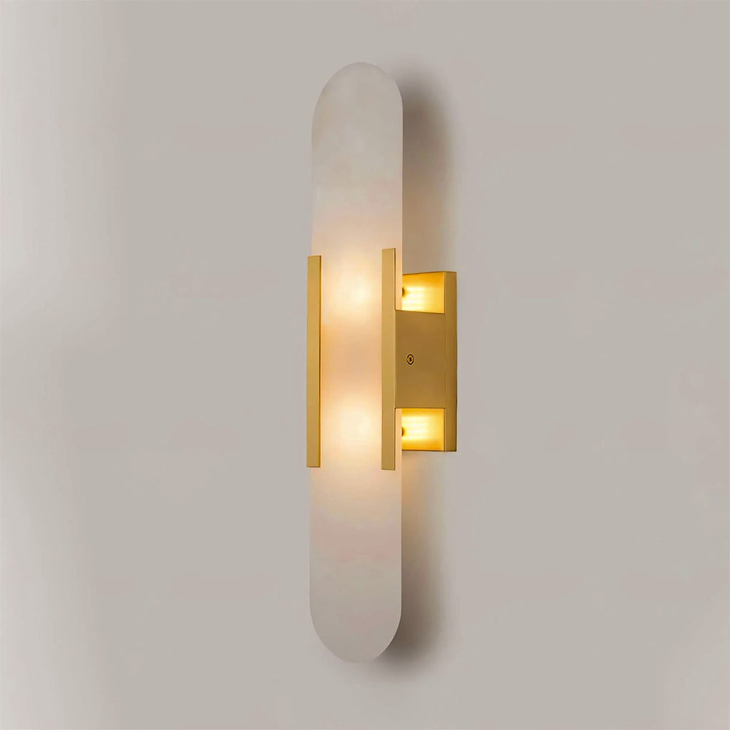 Lunara Elongated Alabaster Wall Lamp — Warm Modern Glow - Desfino