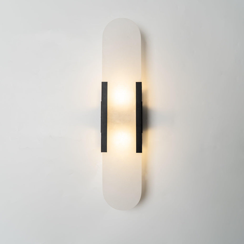 Lunara Elongated Alabaster Wall Lamp — Warm Modern Glow - Desfino