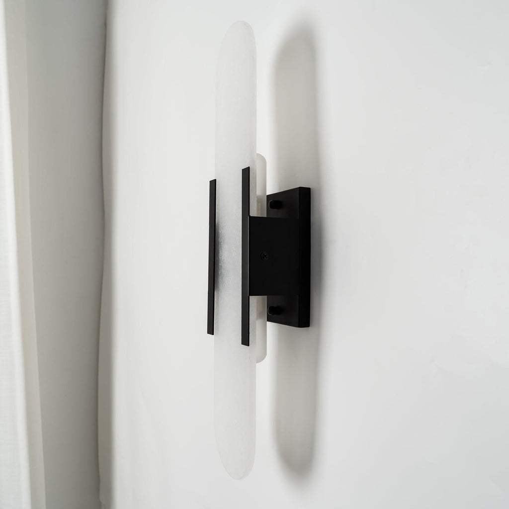 Lunara Elongated Alabaster Wall Lamp — Warm Modern Glow - Desfino