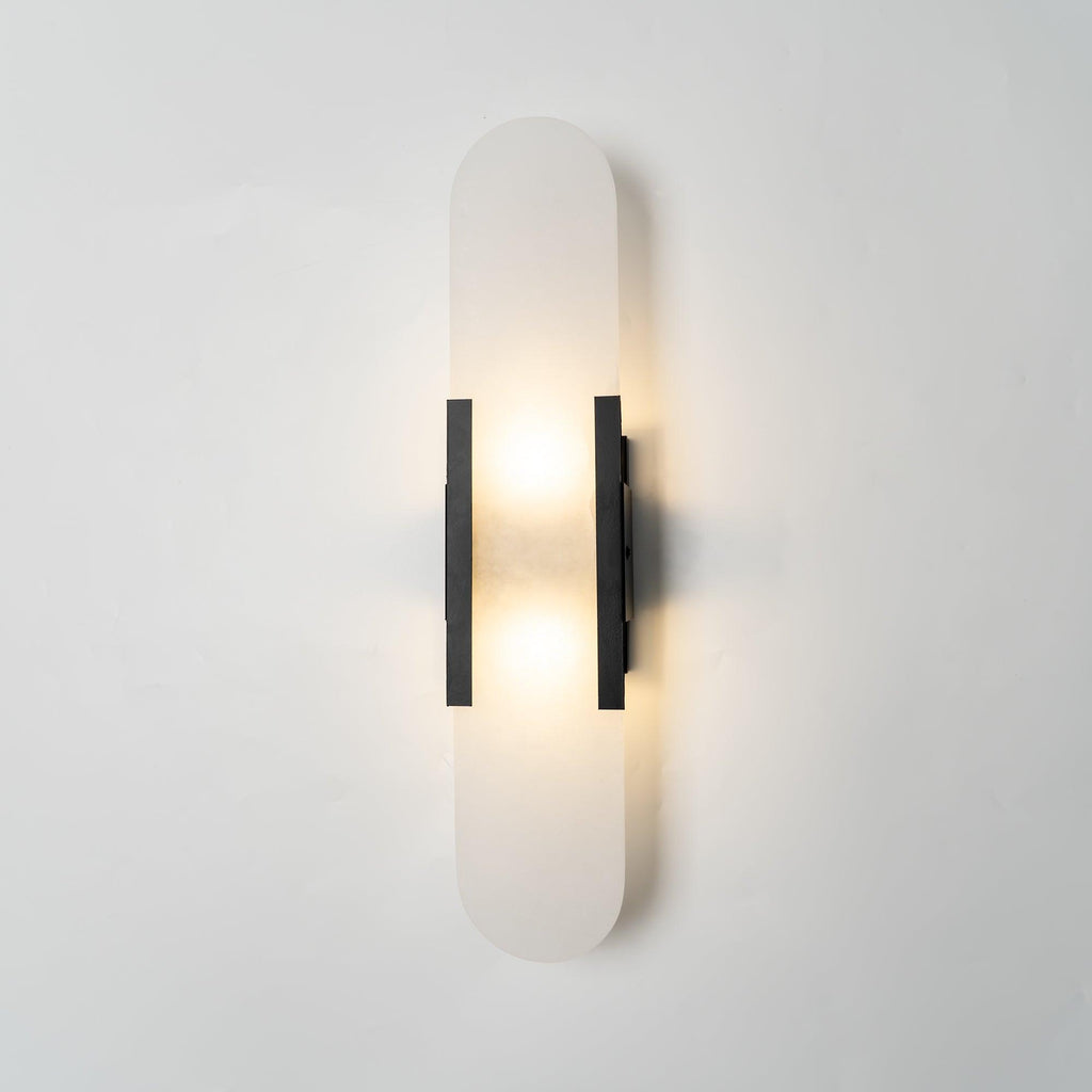 Lunara Elongated Alabaster Wall Lamp — Warm Modern Glow - Desfino