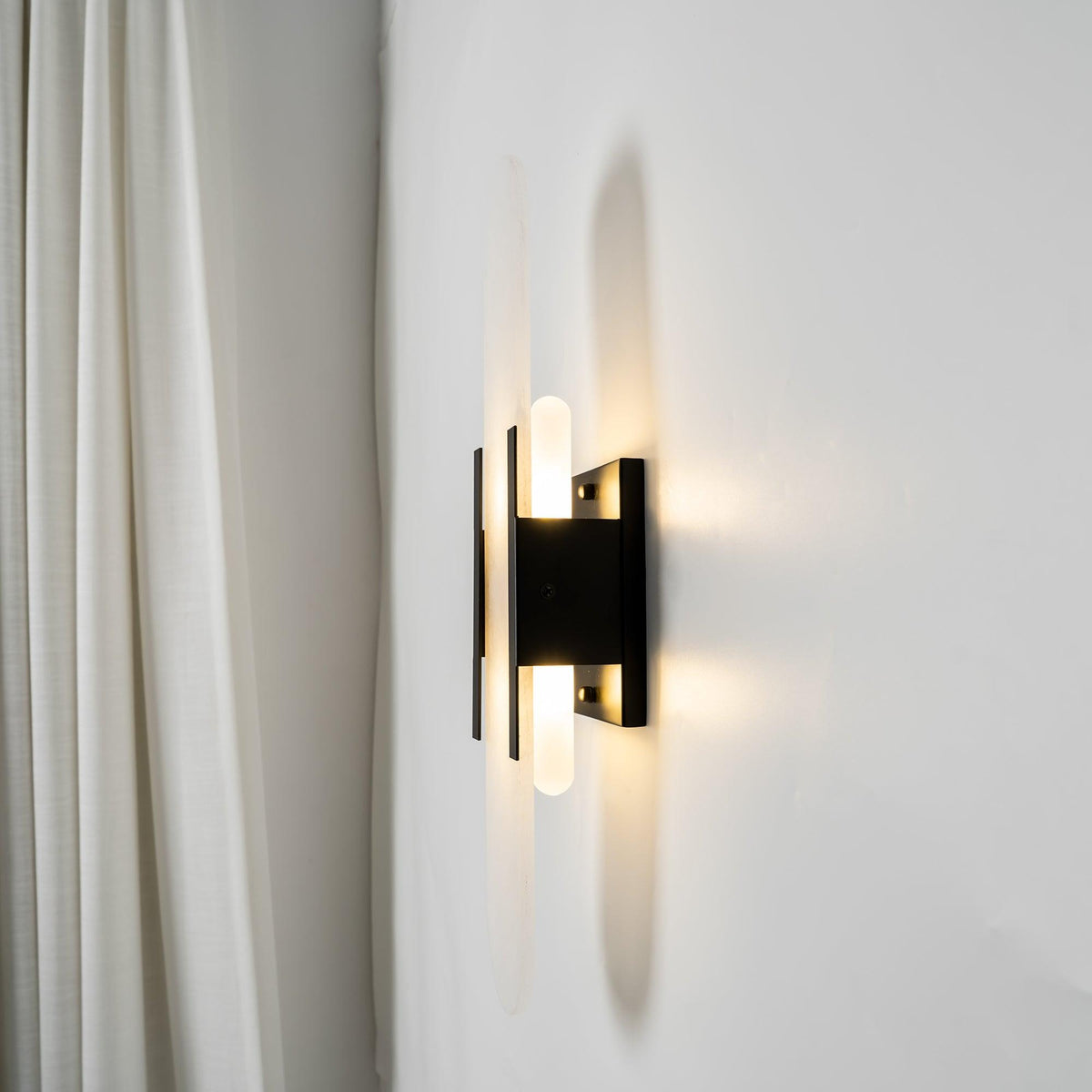 Lunara Elongated Alabaster Wall Lamp — Warm Modern Glow - Desfino