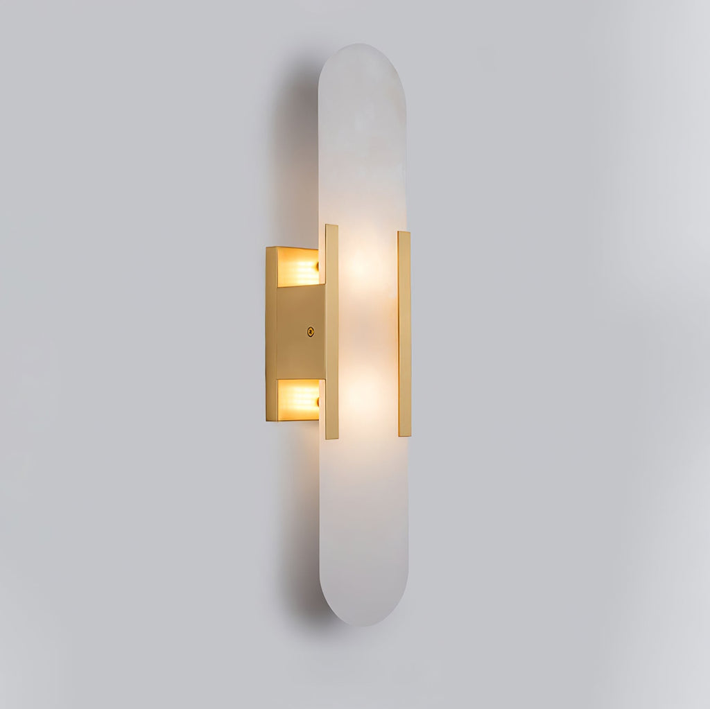 Lunara Elongated Alabaster Wall Lamp — Warm Modern Glow - Desfino