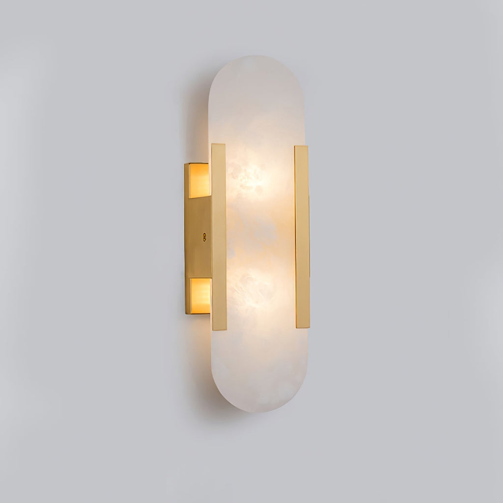 Lunara Elongated Alabaster Wall Lamp — Warm Modern Glow - Desfino