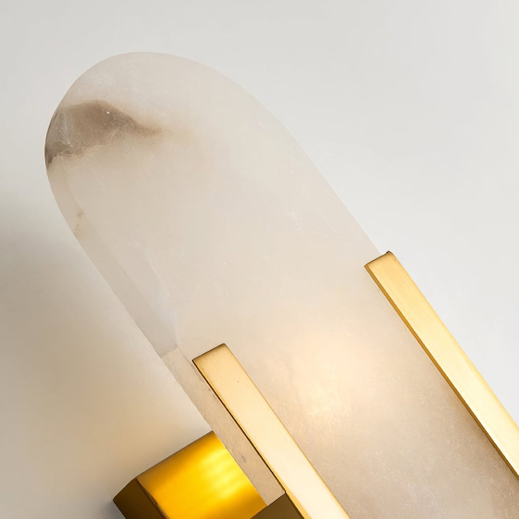 Lunara Elongated Alabaster Wall Lamp — Warm Modern Glow - Desfino