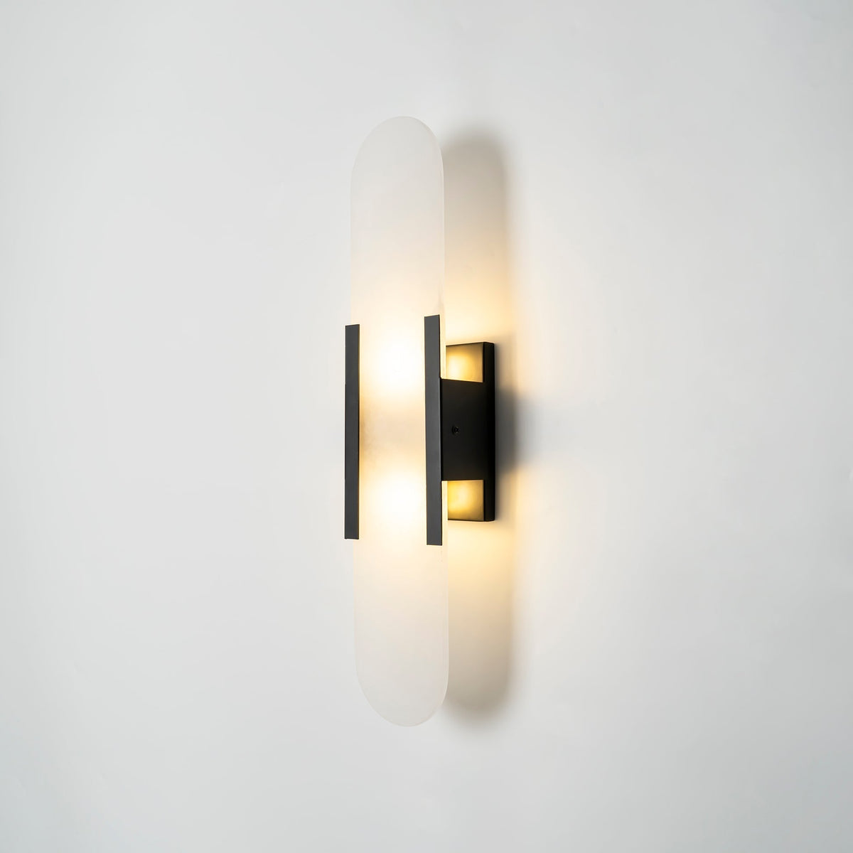 Lunara Elongated Alabaster Wall Lamp — Warm Modern Glow - Desfino