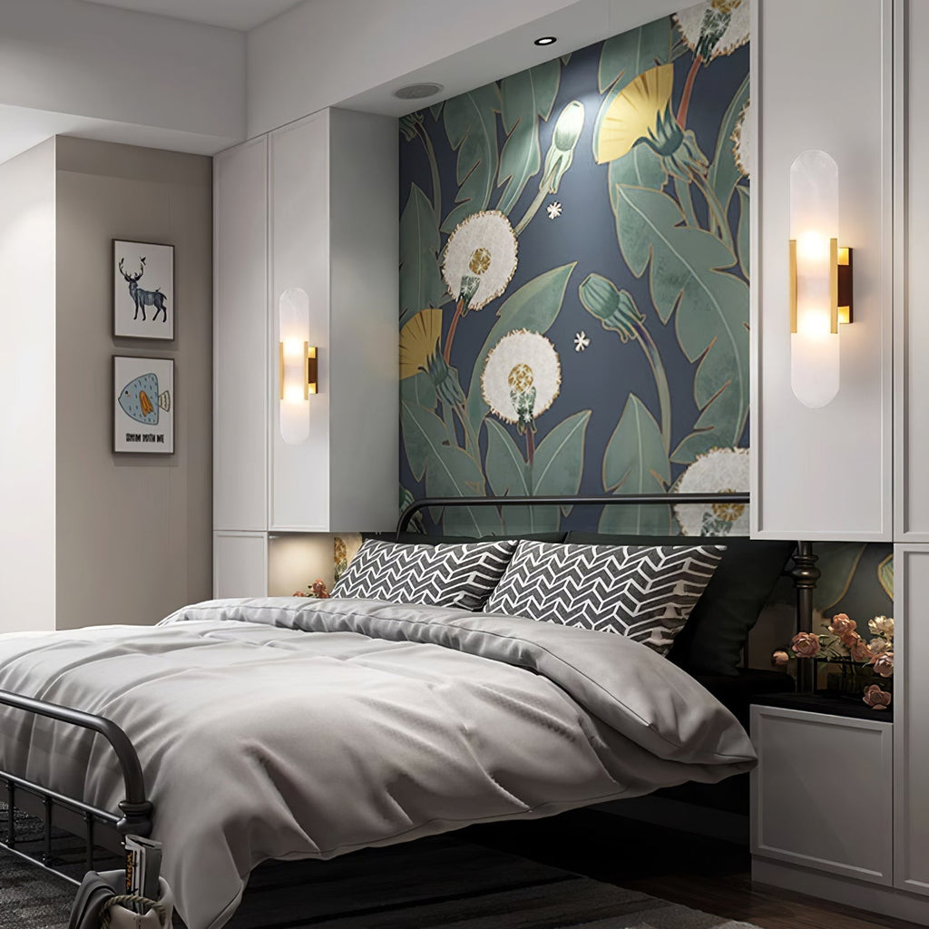 Lunara Elongated Alabaster Wall Lamp — Warm Modern Glow - Desfino