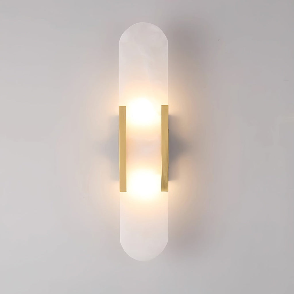 Lunara Elongated Alabaster Wall Lamp — Warm Modern Glow - Desfino