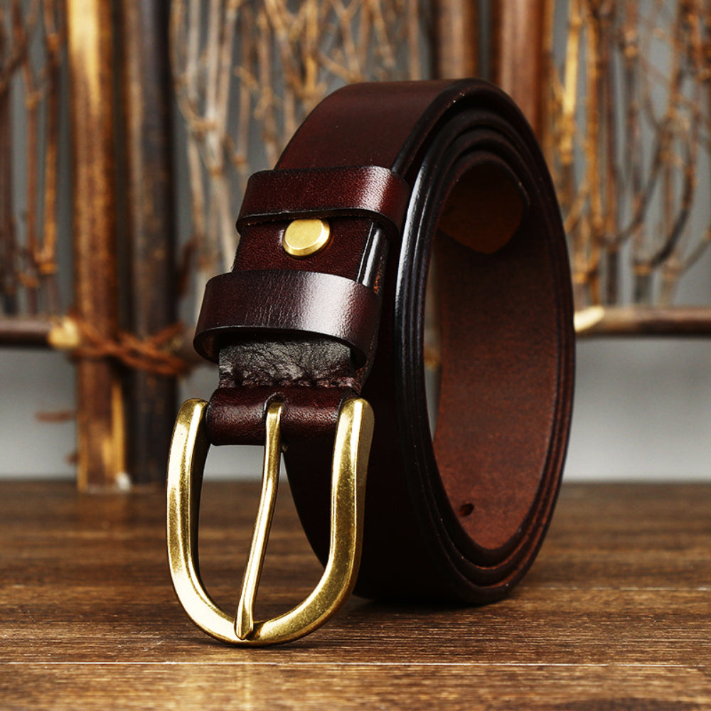 Ceinture classique en cuir pour homme Merrick — style décontracté et habillé - Desfino