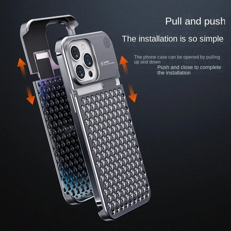 Coque d’iPhone sans bordure Averon — Alliage d’aluminium et de titane de 3 mm - Desfino
