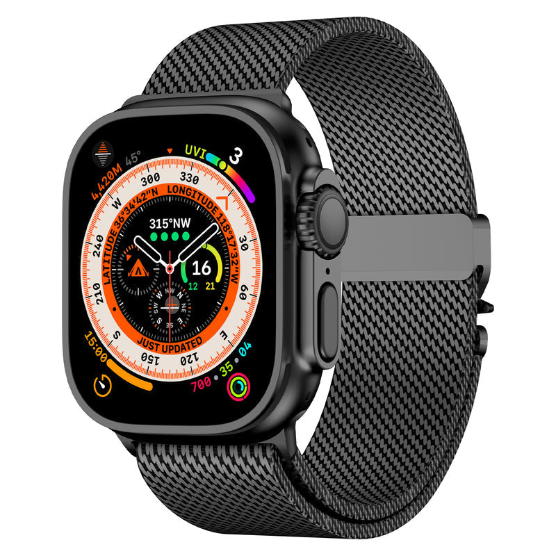 Bracelet à boucle milanaise Arden pour Apple Watch — Fermoir parachute à micro-réglage