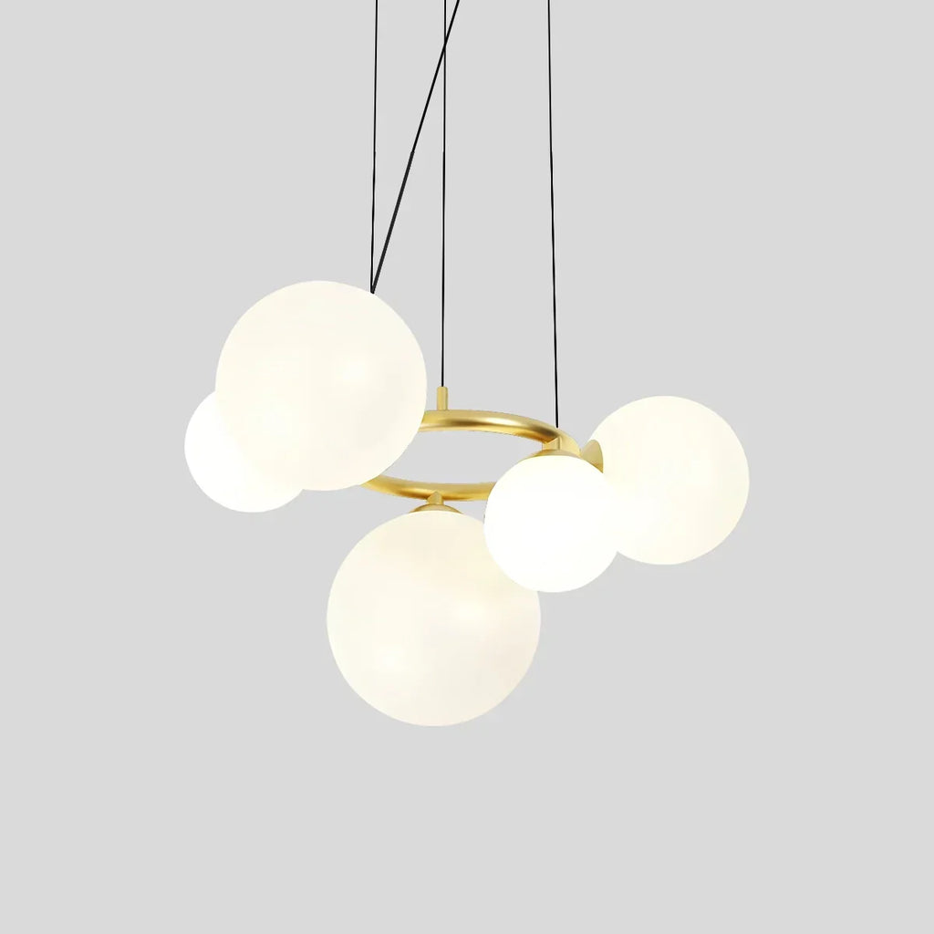 Luxurious Single-Tone Glass Spheres Chandelier | Desfino