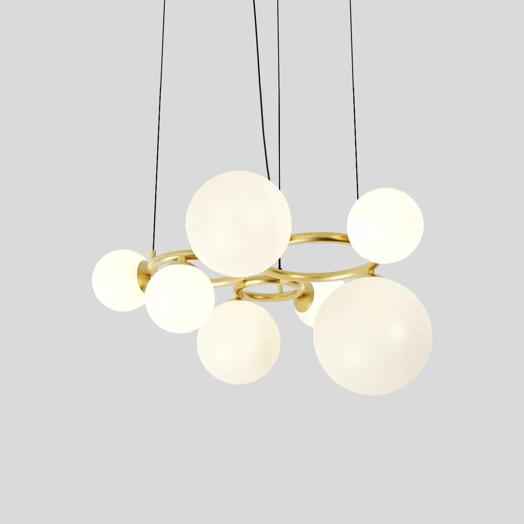 Luxurious Single-Tone Glass Spheres Chandelier | Desfino
