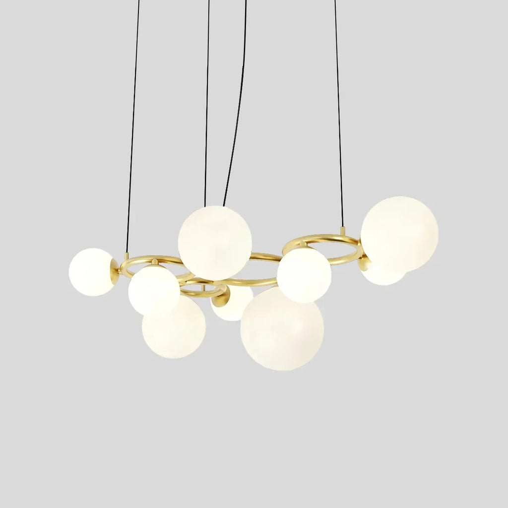 Luxurious Single-Tone Glass Spheres Chandelier | Desfino