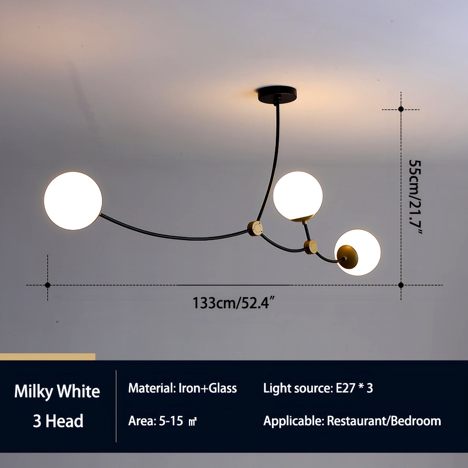 Minimalist Sputnik Globe Glass Chandelier | Desfino