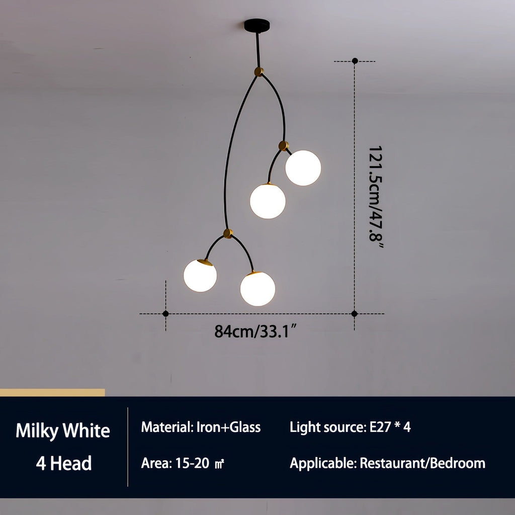 Minimalist Sputnik Globe Glass Chandelier | Desfino