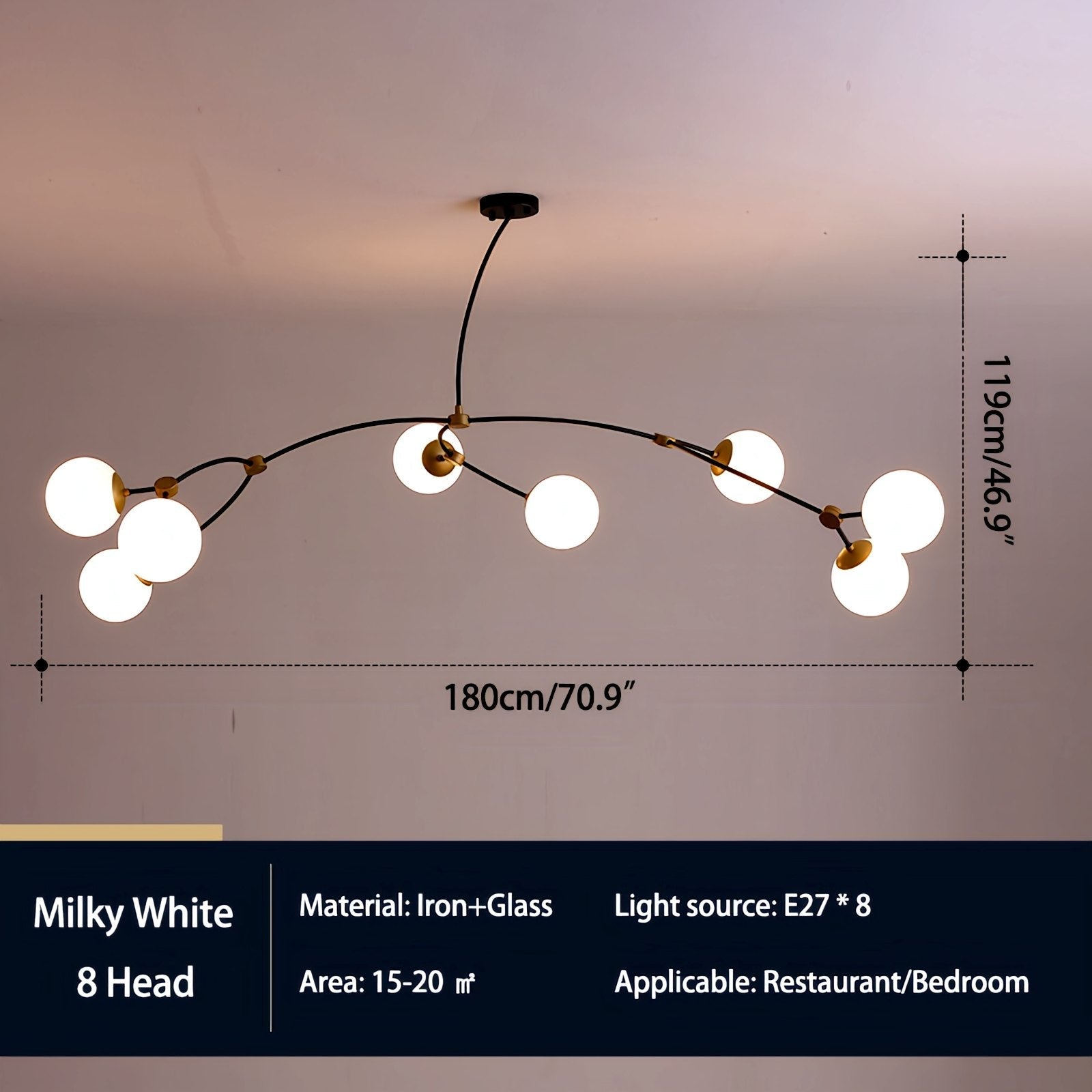 Minimalist Sputnik Globe Glass Chandelier | Desfino