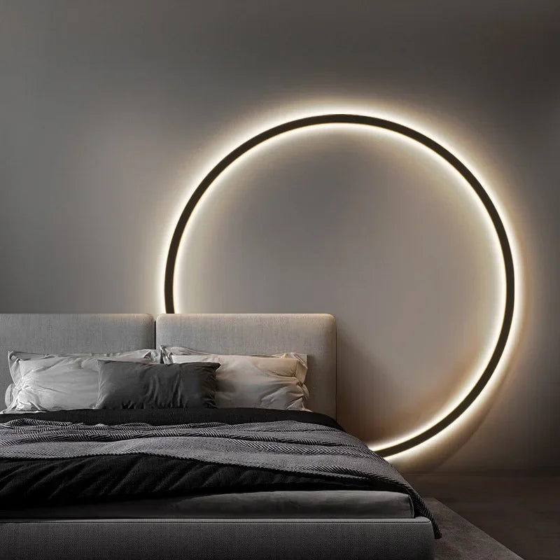 Okrągła lampa ścienna LED Halo — minimalistyczny, nowoczesny akcent - Desfino