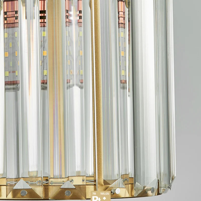 Luminora K9 Kryształowa lampa wisząca — wydajna dioda LED, metalowy korpus - Desfino