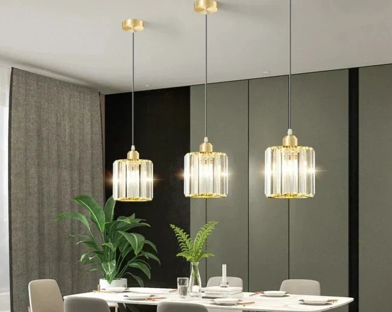 Luminora K9 Kryształowa lampa wisząca — wydajna dioda LED, metalowy korpus - Desfino