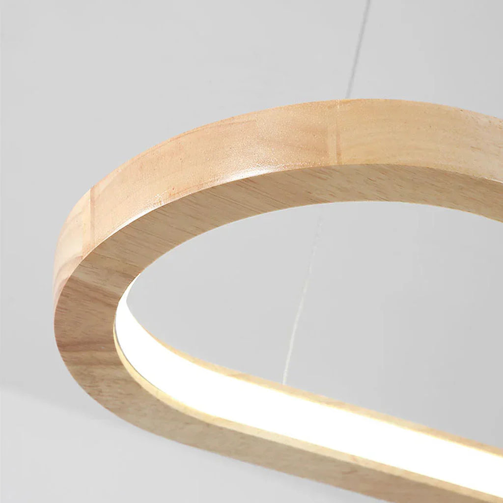 Varela Wooden LED Pendant Light — Minimalist Dimmable Design - Desfino