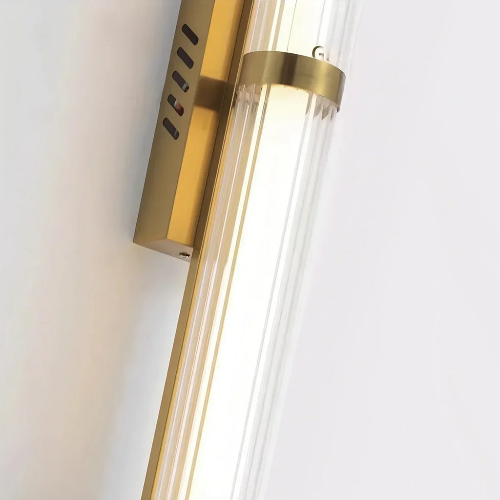 Modern Stainless Steel Glass Tube Wall Sconce | Desfino