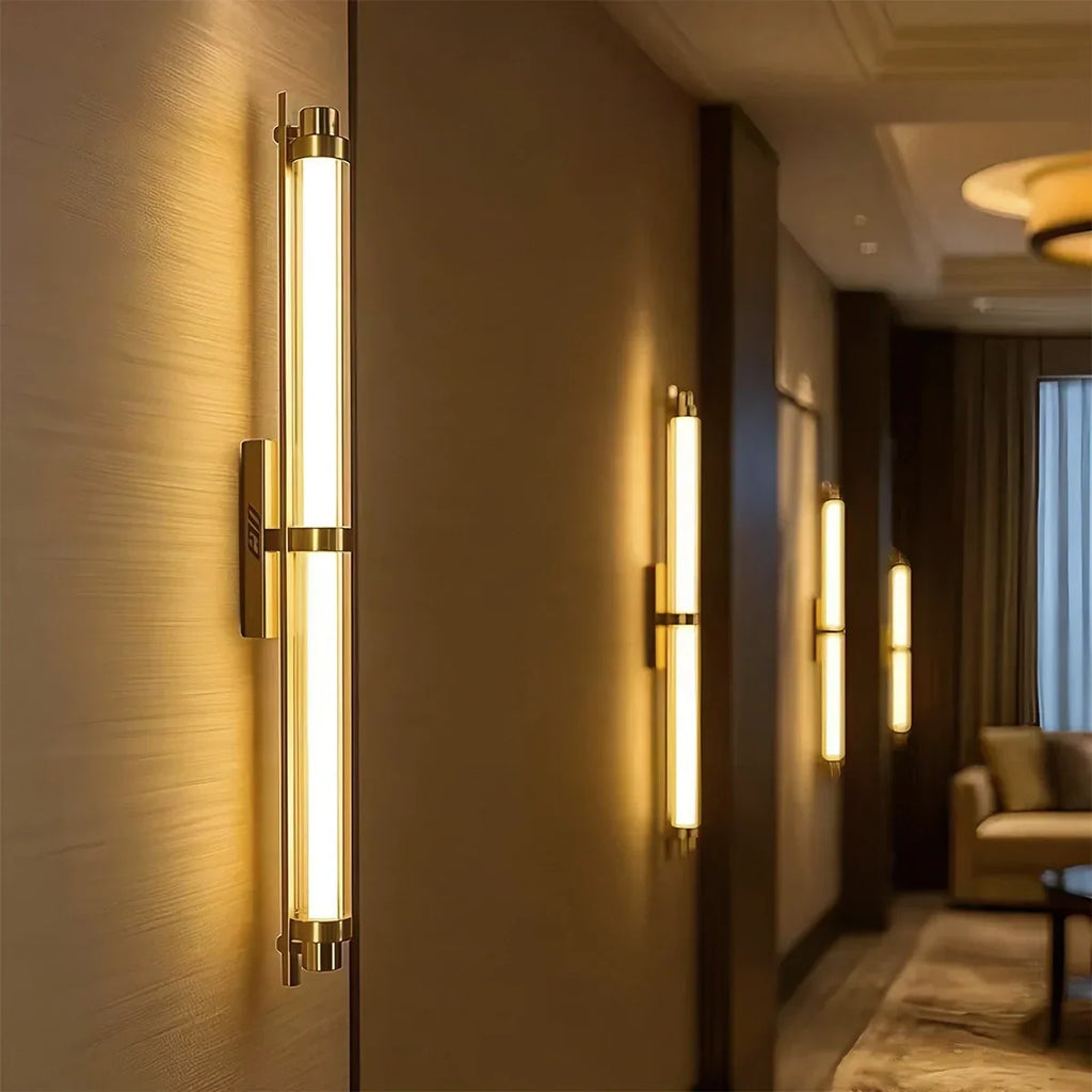Modern Stainless Steel Glass Tube Wall Sconce | Desfino