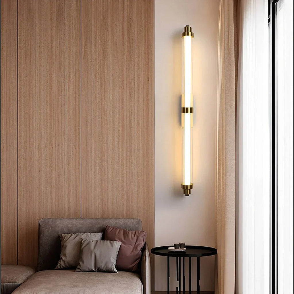 Modern Stainless Steel Glass Tube Wall Sconce | Desfino