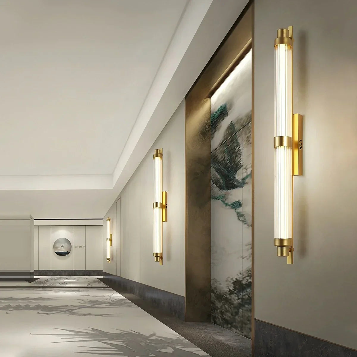 Modern Stainless Steel Glass Tube Wall Sconce | Desfino