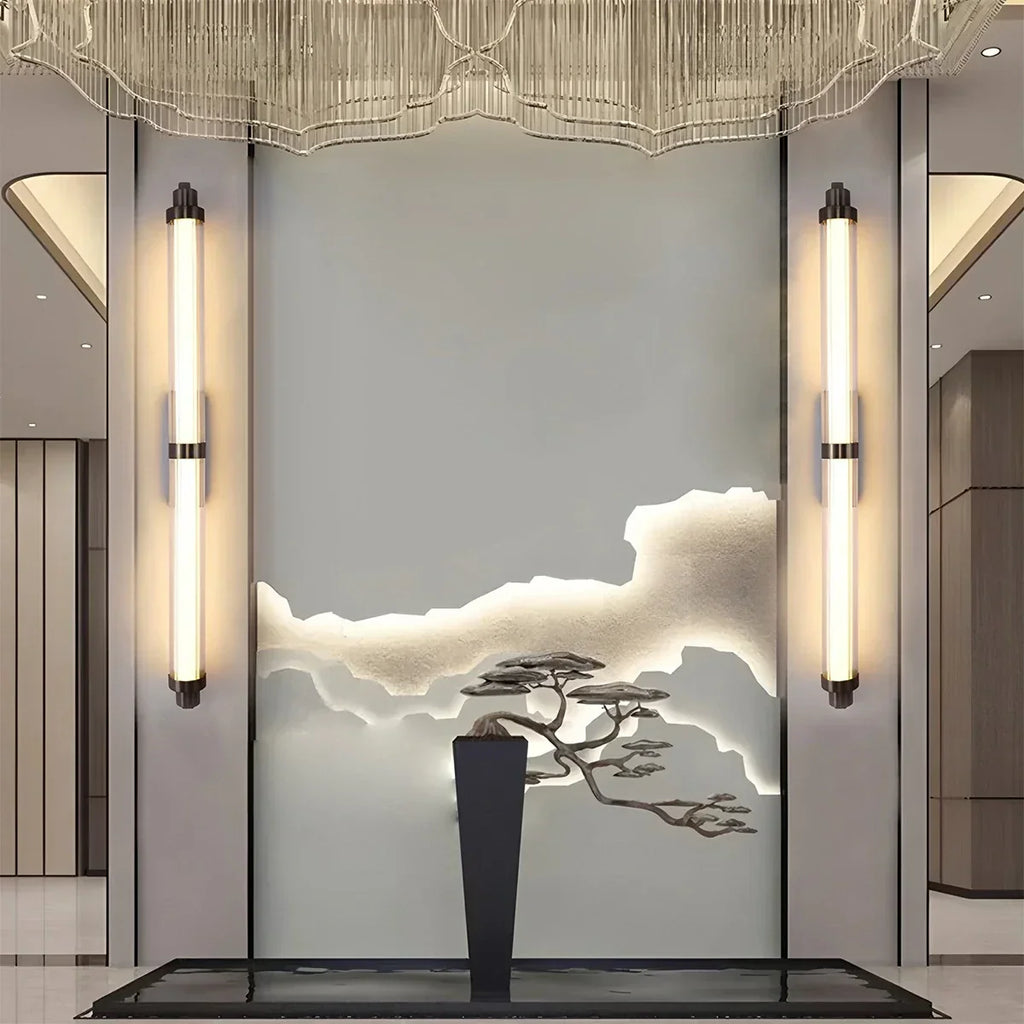 Modern Stainless Steel Glass Tube Wall Sconce | Desfino