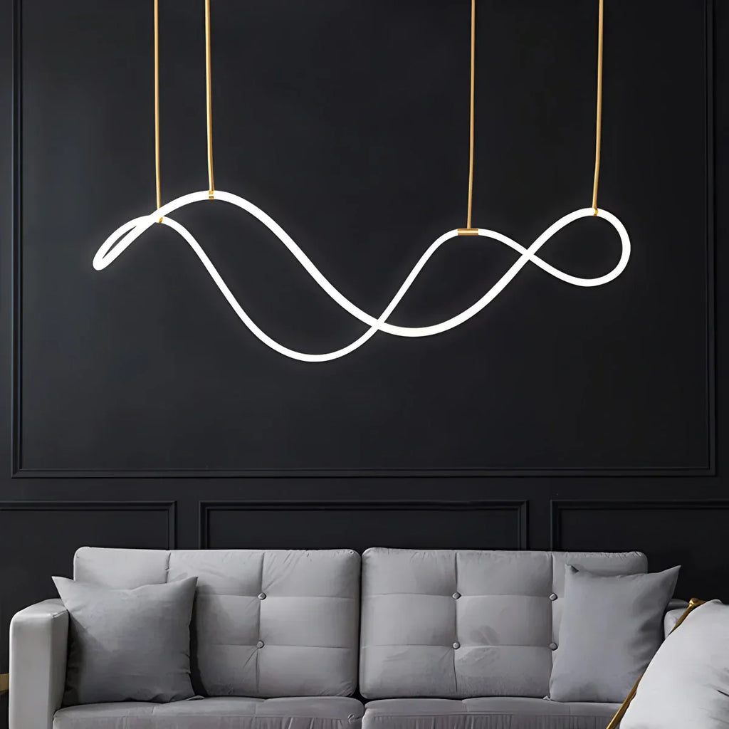 Moderne LED-Pendelleuchte mit langem Kabel für das Esszimmer | Desfino