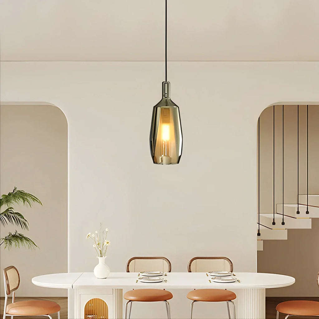 Moderne minimalistische LED-Glaspendelleuchte für die Küche | Desfino