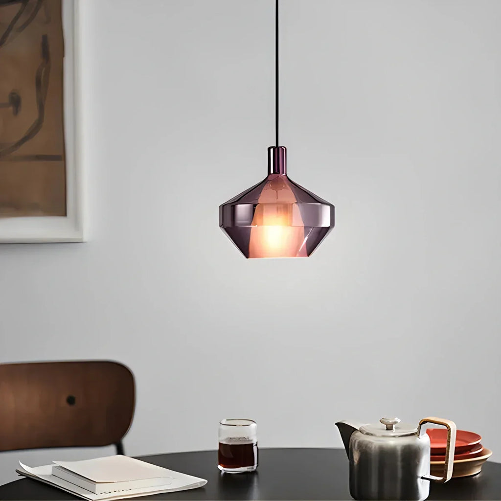 Moderne minimalistische LED-Glaspendelleuchte für die Küche | Desfino