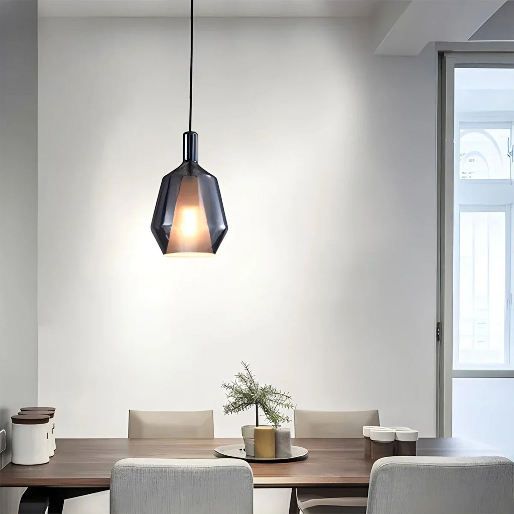 Moderne minimalistische LED-Glaspendelleuchte für die Küche | Desfino