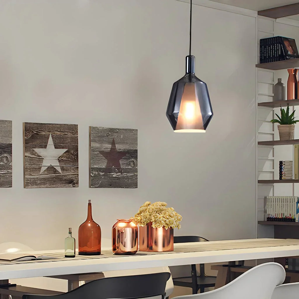 Moderne minimalistische LED-Glaspendelleuchte für die Küche | Desfino