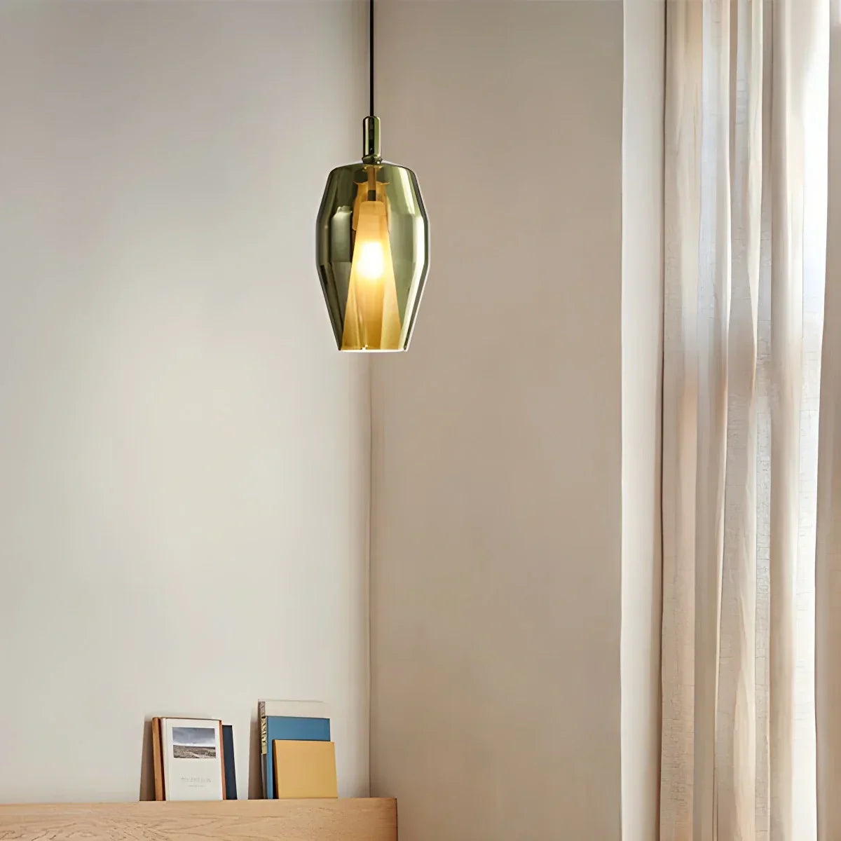 Moderne minimalistische LED-Glaspendelleuchte für die Küche | Desfino