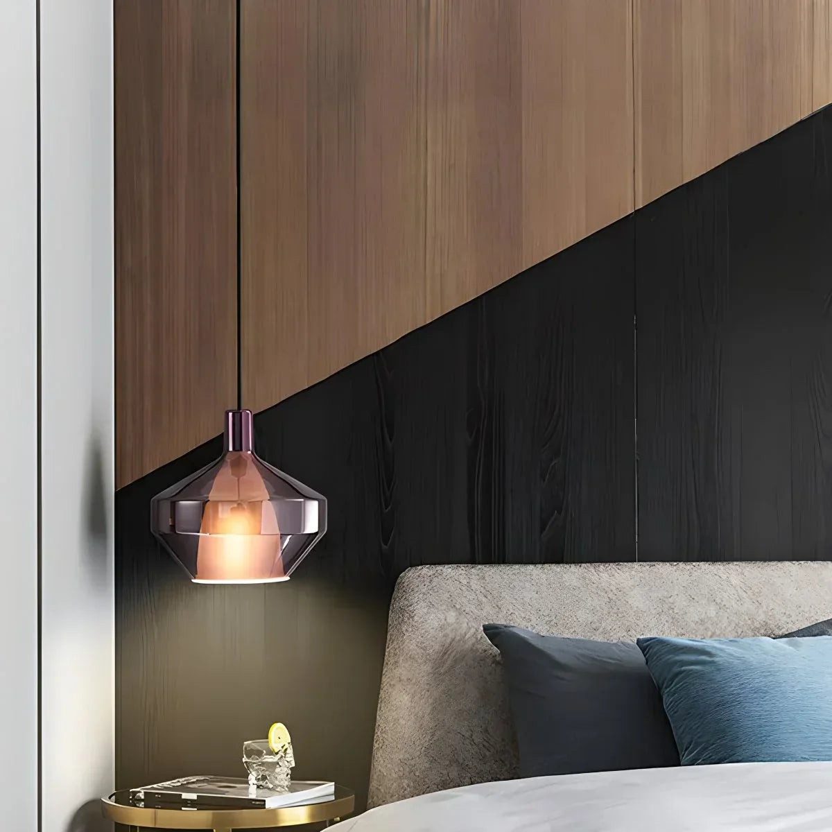 Moderne minimalistische LED-Glaspendelleuchte für die Küche | Desfino