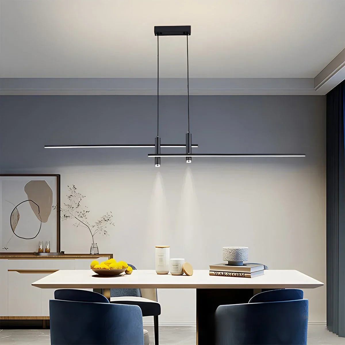 Modern Minimalist Linear LED Pendant Light | Desfino