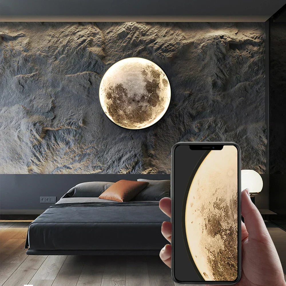 Lunara månskonsformad LED-vägglampa — Exklusivt mjukt stämningsljus - Desfino