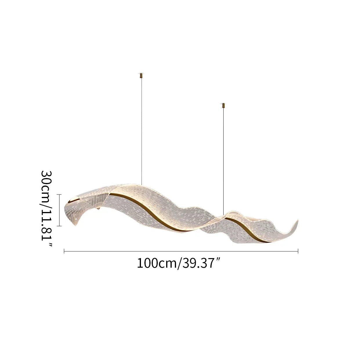 Modern LED Wave Acrylic Chandelier | Desfino