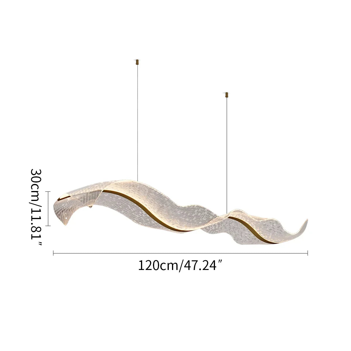 Modern LED Wave Acrylic Chandelier | Desfino