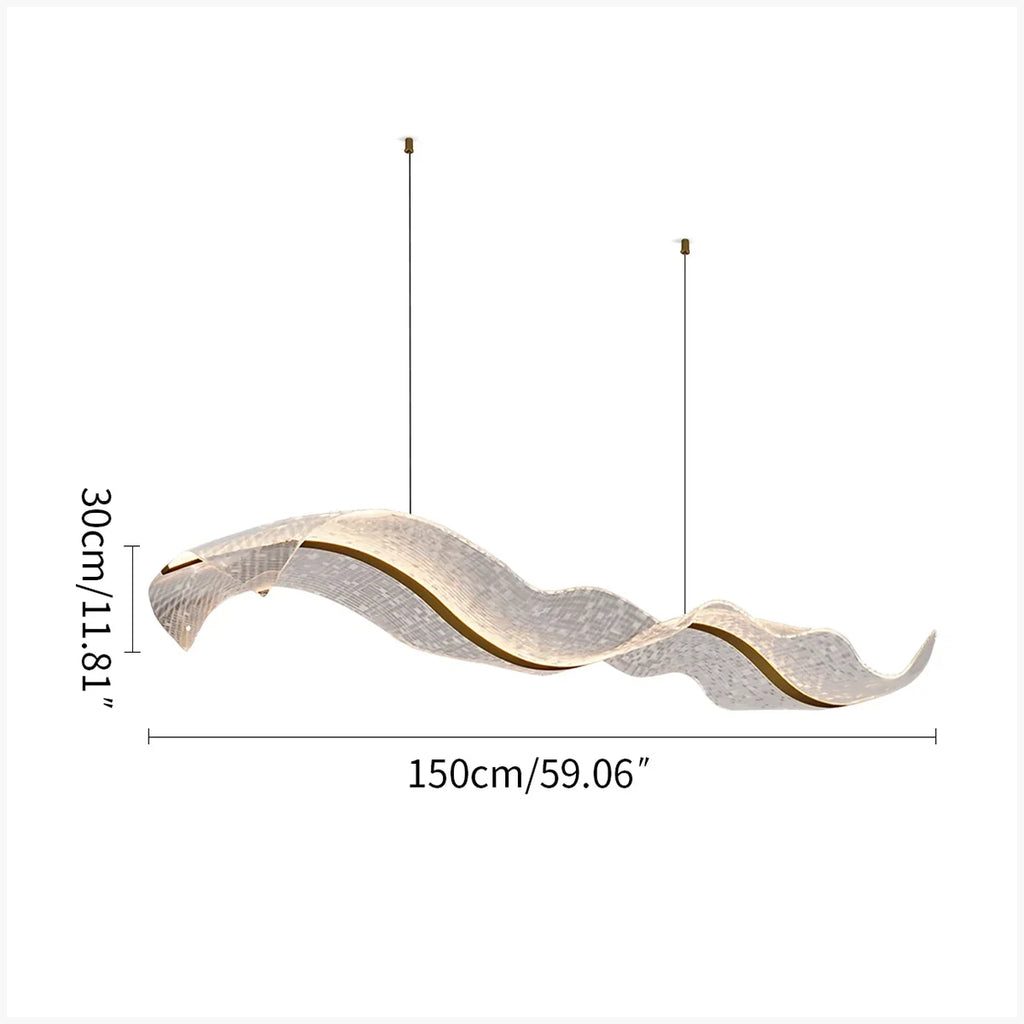 Modern LED Wave Acrylic Chandelier | Desfino