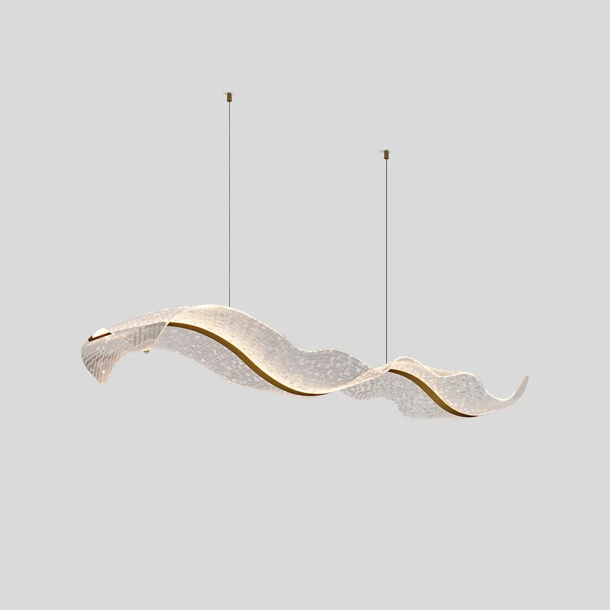 Modern LED Wave Acrylic Chandelier | Desfino
