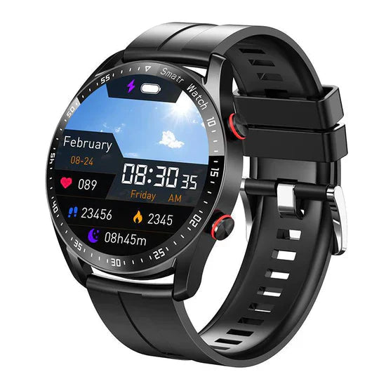 שעון חכם HealthSync Pro — מעקב בריאות רציף אחר סוכר בדם, דופק, לחץ דם ו-SpO2